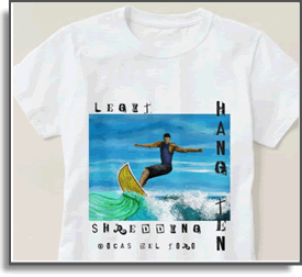 Surfing Bocas  - Legit Shredding - Island Art by Yotigo Tshirt